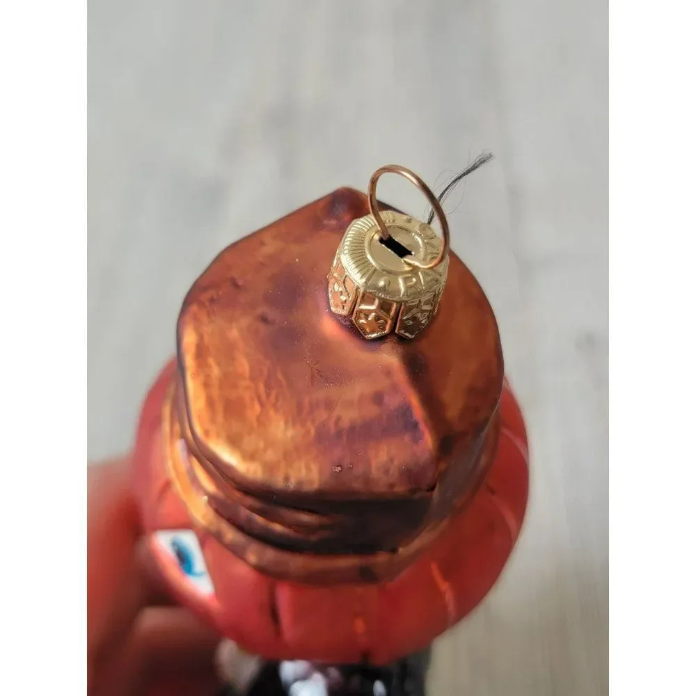 Radko pumpkin pete blown glass ornament Halloween‎